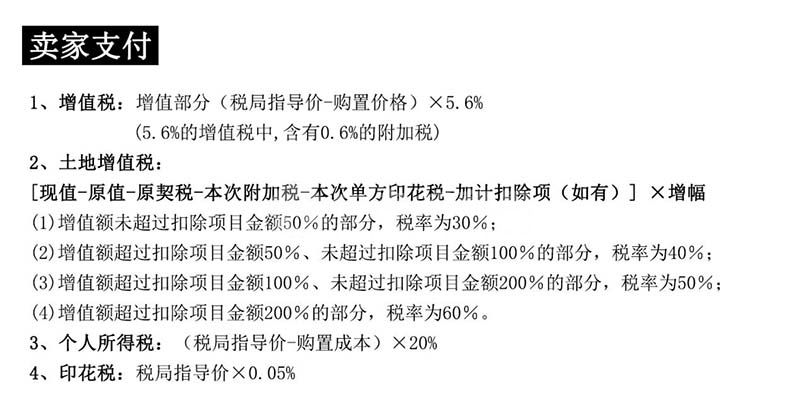 公寓稅費怎么算