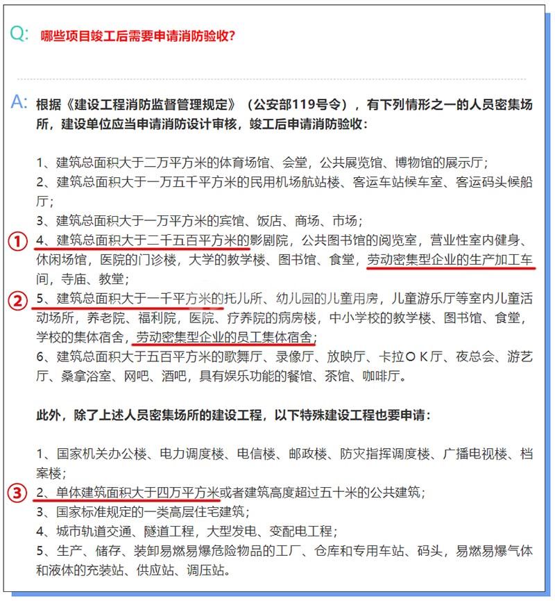 廠房多大面積需要消防驗(yàn)收